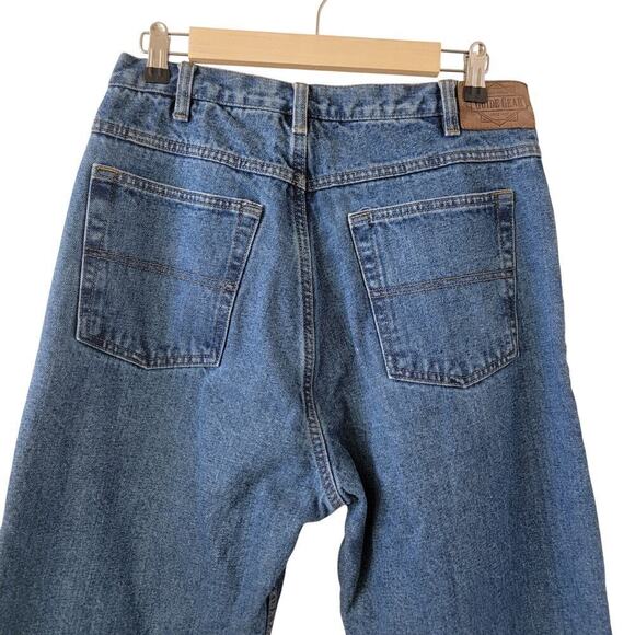 Guide Gear Flannel Lined MOM Jeans Women Size 12 High Rise Relaxed Fit Med Wash - Picture 5 of 10